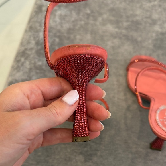 Rene Caovilla Red Strappy Women's Sandals size 8.5(38.5) - Picture 4 of 12